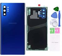 MovTEK Vetro Posteriore Copribatteria Originale per Samsung Note10+ Plus N975F /5G N976B Coperchio Batteria con Vetro Fotocamera e Strumenti (Blu Aura)