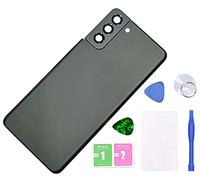 MovTEK Vetro Posteriore Copribatteria Originale per Samsung S21+ Plus 5G G996B Coperchio Batteria con Vetro Fotocamera e Strumenti - Nero(Phantom Black)
