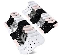 Mowenti Calze Calzini Donna Fantasmini Invisibili Sportive Antiscivolo Cotone con Taglio Basso 10 Paia (8204 39-42)