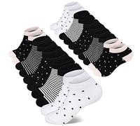 Mowenti Calzini Donna Fantasmini Calze Cotone Invisibili Sportive Antiscivolo Cotone con Taglio Basso 10 Paia (8203 35-38)