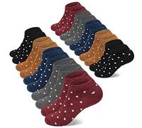 Mowenti Calzini Donna Fantasmini Cotone Calze 10 Paia Invisibili Sportive Antiscivolo Cotone con Taglio Basso (8202 39-42)