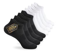 Mowenti Calzini Uomo 43-46 Donna Calze Sportivi Corti Cotone Calzini Traspirante 8 paia Nero Bianco