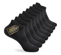 Mowenti Calzini Uomo 47-50 Donna Calze Sportivi Corti Cotone Calzini Traspirante 8 paia Nero