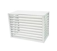 Mower Cover Copri condizionatore da Esterno, Copertura per Pompa di Calore, in Alluminio Composito,Mobile Copertura Condizionatore,Bianca,110 * 60 * 80cm (4 sides)