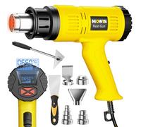 MOWIS 2000W Pistola ad Aria Calda Pistola Termica con display digitale LCD 60 ℃ - 650 ℃ Variabile Temperatura, Memoria di Accensione Per Sverniciare, Riscaldare e Scongelare