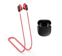 MOWYEOK Cinturino anti-perdita per cuffie, compatibile con auricolari Bose QuietComfort Earbuds II, morbido silicone anti-allentamento, adatto per sport all'aria aperta, corsa, fitness, rosso