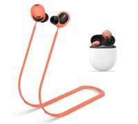 MOWYEOK Cinturino anti-perdita per cuffie, compatibile con auricolari Google Pixel Buds Pro, morbido silicone anti-allentamento, adatto per sport all'aria aperta, corsa, fitness, arancione