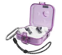 MOWYEOK - Custodia per auricolari Nothing Ear 2, in TPU trasparente, antiurto, compatibile con Nothing Ear 2, con cordino e portachiavi, colore: Viola trasparente