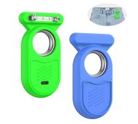 MOWYEOK - Supporto GPS Tracker per Samsung, in morbido silicone, compatibile con Samsung Galaxy Smarttag2, adatto per chiavi, portafogli, bagagli (blu+verde)