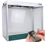 MOXAC Cappa a Flusso laminare Portatile, Flusso d'Aria laminare 110v-220v Banco Pulito Stazione di Lavoro Cappa a Flusso laminare Verticale Piano di Lavoro per Ambienti Senza Polvere per micologia