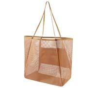 Moxeupon Beach Tote | Grande borsa da spiaggia con inserti in rete | Organizer pieghevole con portaoggetti per articoli sportivi, borsa riutilizzabile per campeggio, scuola, palestra, picnic e