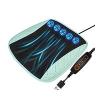 Moxeupon Blocco di ventilazione per auto, cuscino refrigerante per auto, cuscino refrigerante ventilato davanti al sedile anteriore, plug-in USB silenzioso con 8 valvole