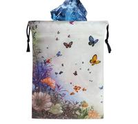 Moxeupon Borsa per Tarocchi in Velluto - Borsa portaoggetti in Velluto per gioco di tarocchi - Organizzatore stampato per dadi oggetti spirituali Forniture Divinazione Orologio