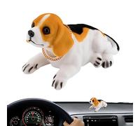 Moxeupon Cane annuendo - Decorazione per cucciolo di animale che scuote la testa - Ornamento per cruscotto interno auto giocattolo con testa traballante per auto, casa, decorazione