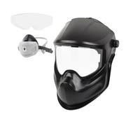 Moxeupon Casco saldatore, protezione del viso, resistente ai raggi UV, protezione completa dai raggi UV, antipolvere, grande superficie visibile, per taglio ad, tubazione MIG, lavori in metallo