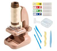 Moxeupon Microscopio per Bambini, Microscopio Per Esperimenti Didattici E Ingrandimento, Giocattolo Educativo per Primo Sviluppo con Attività ed Esperimenti per Bambini da 2+ Anni