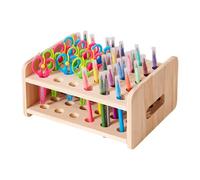 Moxeupon Organizzatore per Forbici - Multiuso Con 30 Slot Per Risparmio Di Spazio | Portapettini Organizzatore Da Scrivania Con Supporto | Per Pettine Pennelli Marcatori Strumenti Di Toeletta