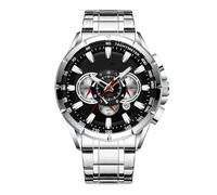 Moxeupon Orologi impermeabili da uomo, orologio da lavoro per uomini - orologio cronografo da microsecondo | Classico cinturino meccanico, elegante accessorio da lavoro per tutti i dipendenti di