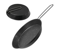 Moxeupon Padella Da Campeggio - Padella Estiva 20 cm con Manico Pieghevole | Padella Antiaderente Con Manico Pieghevole Per Cucina All Aperto Stufe Fornelli Viaggio Zaino Picnic Escursionismo