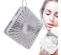 Moxeupon Pennello per corpo in silicone, scrub corpo in silicone, per il corpo su entrambi i lati, massaggiatore per cuoio capelluto 2 in 1, setole morbide, strumento per massaggio per bambini, donne