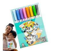 Moxeupon Pennini per contorni, pennarelli a contorno - Pennini luccicanti | Forniture d'arte, set di penne per pittura per disegnare carte scarabocchiare, fabbricazione di carte