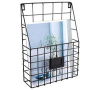 Moxeupon Portadocumenti Da Parete,Organizzatore Porta Carta da Muro - Contenitore Metallico Decorativo Moderno per Accessori Bagno Documenti Libri Giocattoli
