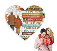 Moxeupon Puzzle in acrilico per adulti, puzzle a forma di cuore per adulti | Set di puzzle a forma di cuore Il giorno in cui ti ho incontrato | Set di puzzle carino per San Valentino