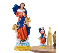 Moxeupon Statua del Santissimo Sacramento | Statuetta in resina scolpita di Maria con colori vivaci | Regalo per la festa della mamma per uffici, mobili TV, comodino, tavolo da caffè, tavolo da sala