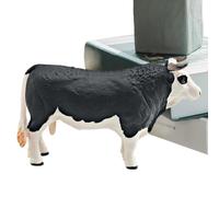 Moxeupon Statuetta di mucca di fattoria realistica, statua da ufficio di mucca di fattoria - Stature de Cows Statuetta per borissa per ufficio, interno esterno fattoria animale figura ornamenti scena