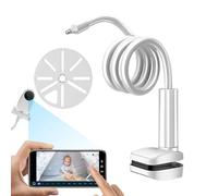 Moxeupon Supporto per monitor per lettino, supporto per fotocamera per il monitoraggio del bambino, regolabile a maniche lunghe con morsetto flessibile per lettino da cucina, mobili