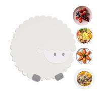 Moxeupon Supporto per vaso di pecora carino, sottobicchiere spesso antiscivolo | Cuscino per ciotola con motivo di pecora, centrino isolante termico del fumetto per tappetino della tazza