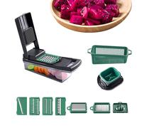 Moxeupon Tritatutto per verdure, tritatutto per verdure con contenitore, affettatrice di patate multiuso - regali da cucina per inaugurazione della casa, robot da cucina per frutta, cipolle, verdure