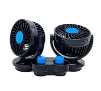 Moxeupon Ventilatore ad aria fredda per automobili - 12 V/24 V ventola a doppia testa per cruscotto, accessori per veicoli per carrello da golf, barca, camion, ATV, marino, cruscotto, sedile