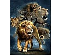 Moxiaa Pittura Diamante 5d Completo Grande Leone 40x60cm 5D Diamond Painting Kit Completo,Cristallo Strass Diamante Ricamo Art Craft,la Decorazione della Parete di Casa Regalo