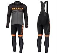 Moxilyn Abbigliamento Ciclismo da Uomo,Maglia Manica Lung Pantaloni Lunghi,Cuscino Gel 20D,Moda Set Completo,Abbigliamento Sportivo per Bicicletta,Ciclismo Ciclismo Jerseys per Uomo