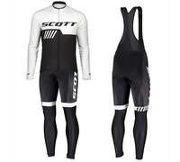 Moxilyn Abbigliamento Ciclismo da Uomo,Maglia Manica Lung Pantaloni Lunghi,Cuscino Gel 20D,Moda Set Completo,Abbigliamento Sportivo per Bicicletta,Ciclismo Ciclismo Jerseys per Uomo