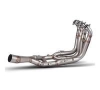 MOXSQFT Tubo Collegamento Centrale per S1000RR per S1000R 2019 2020 2021 2022 2023 2024 Modifica Scarico Moto Tubo di Collegamento Collettore Anteriore in Acciaio Inossidabile 60mm(Type A)