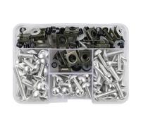 MOXSQFT Viti per Carrozzeria Set Compatibile con per ZX10R 650 177 Pezzi Kit Bulloni Carena Completa Moto Viti Dado Kit Bulloni Carena Moto(Silver)