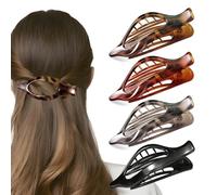 MOXYOY 4 fermagli per capelli piatti da donna, per ragazze spesse, sottili e sottili, fermagli per capelli a becco d'anatra, antiscivolo, resistenti, accessori per artigli francesi opachi