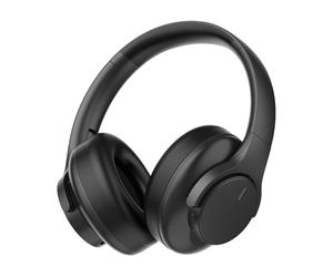 MOXYOY Cuffie Bluetooth over-ear, 82 ore di autonomia, Bluetooth 5.4, pieghevoli, senza fili e cablate, microfono integrato, leggere cuffie over-ear per PC/viaggio/gioco/ufficio (nero)