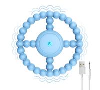 MOXYOY Dentizione Bambino Giocattoli Vibranti, Silicone Giocattolo Dentizione Lenire le Gengive per il bambino, Anello Dentizione Bebe Sollievo per Autismo, ADHD, Ansia (Blu)