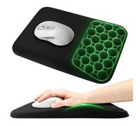 MOXYOY Tappetino per mouse con supporto poggiapolsi, design ergonomico massaggiante con memory foam, tappetino per mouse da gioco con base in gomma antiscivolo, superficie impermeabile per ufficio