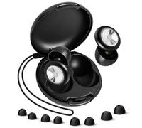 MOXYOY Tappi per le orecchie per dormire, 45 dB, certificati in laboratorio, per riduzione del rumore, riutilizzabili, tappi per le orecchie per il sonno, con custodia e 8 cuscinetti (XS/S/M/L), per