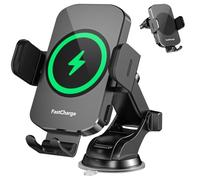 MOYAC 15W Handyhalterung Auto mit Ladefunktion,Kabelloses Autoladegerät, Automatische Klemmung, Telefonhalterung für iPhone 16 15 14 13 12 11 Pro Max Xs, Samsung Galaxy S24 Ultra S23 S22 S21 S20