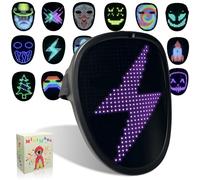 MOYACA Costume per Bambini Maschera Led con Rilevamento di Gesti, Maschera di Trasformazione del Viso Illuminata di Halloween per Studenti Costume Cosplay Party