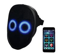 MOYACA Maschera LED con rilevamento dei gesti, maschera illuminata per bambini/uomini/donne LED maschera di Halloween per feste in costume
