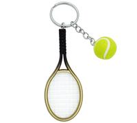 Moydolo Carino Mini Portachiavi per Racchetta da Tennis Fascino con Pallina Portachiavi Tennis Ciondolo