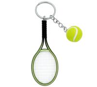 Moydolo Carino Mini Portachiavi per Racchetta da Tennis Fascino con Pallina Portachiavi Tennis Ciondolo