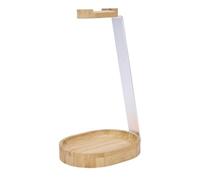 Moyeetings Supporto per Cuffie da Scrivania in Legno E Alluminio con Culla Superiore Piccola per Prevenire Ammaccature Adatto per Studio