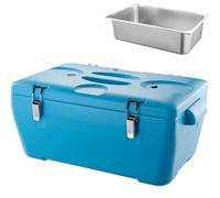 MOYIDUE Portavivande Coibentato, Scaldavivande Termico a 3 Strati con Pentole in Acciaio Inossidabile, Ritenzione per Catering, Picnic, Campeggio(Blue,1 inner basin)